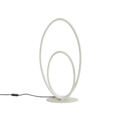 QAZQA Led-Tischleuchten|Tischlampen*Design-Tischleuchte Beige inkl. LED 3-Stufen-Dimmbar - Boomerang