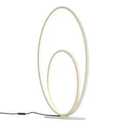 QAZQA Led-Tischleuchten|Tischlampen*Design-Tischleuchte Beige inkl. LED 3-Stufen-Dimmbar - Boomerang