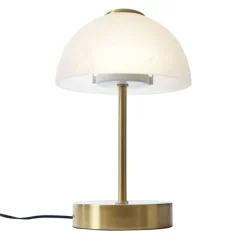 QAZQA Led-Tischleuchten|Tischlampen*Design-Tischleuchte Gold mit Opalglas inkl. LED Dimmbar - Joya