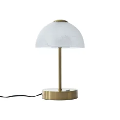 QAZQA Led-Tischleuchten|Tischlampen*Design-Tischleuchte Gold mit Opalglas inkl. LED Dimmbar - Joya