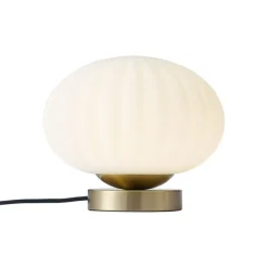 QAZQA Tischlampen|Wohnzimmerlampen*Design-Tischleuchte Messing mit Opalglas - Mochi