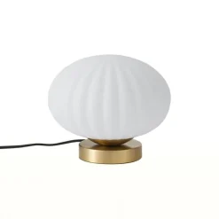 QAZQA Tischlampen|Wohnzimmerlampen*Design-Tischleuchte Messing mit Opalglas - Mochi