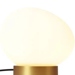 QAZQA Tischlampen|Wohnzimmerlampen*Design-Tischleuchte Messing mit Opalglas - Sally