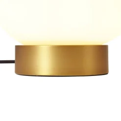 QAZQA Tischlampen|Wohnzimmerlampen*Design-Tischleuchte Messing mit Opalglas - Sally