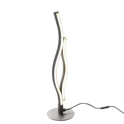 Trio Leuchten Led-Tischleuchten|Tischlampen*Design-Tischleuchte schwarz mit Silber inkl. LED 3-Stufen-Dimmbar in Kelvin - Blaze