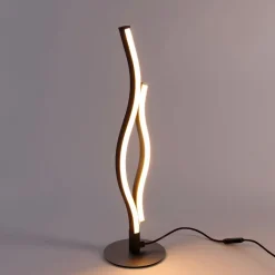 Trio Leuchten Led-Tischleuchten|Tischlampen*Design-Tischleuchte schwarz mit Silber inkl. LED 3-Stufen-Dimmbar in Kelvin - Blaze