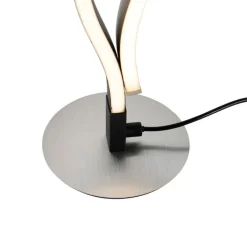 Trio Leuchten Led-Tischleuchten|Tischlampen*Design-Tischleuchte schwarz mit Silber inkl. LED 3-Stufen-Dimmbar in Kelvin - Blaze