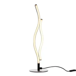 Trio Leuchten Led-Tischleuchten|Tischlampen*Design-Tischleuchte schwarz mit Silber inkl. LED 3-Stufen-Dimmbar in Kelvin - Blaze