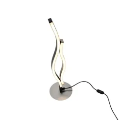 Trio Leuchten Led-Tischleuchten|Tischlampen*Design-Tischleuchte schwarz mit Silber inkl. LED 3-Stufen-Dimmbar in Kelvin - Blaze