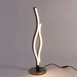 Trio Leuchten Led-Tischleuchten|Tischlampen*Design-Tischleuchte schwarz mit Silber inkl. LED 3-Stufen-Dimmbar in Kelvin - Blaze