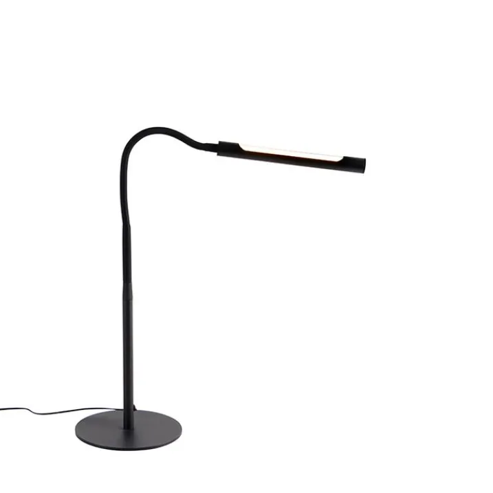 QAZQA Led-Tischleuchten|Tischlampen*Design-Tischleuchte schwarz inkl. LED mit Touch-Dimmer - Palka