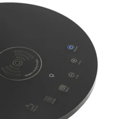 QAZQA Led-Tischleuchten|Tischlampen*Design-Tischleuchte schwarz inkl. LED mit Touch- und Induktionsladegerät - Don