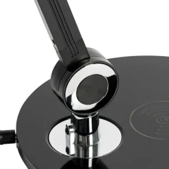 QAZQA Led-Tischleuchten|Tischlampen*Design-Tischleuchte schwarz inkl. LED mit Touch- und Induktionsladegerät - Don