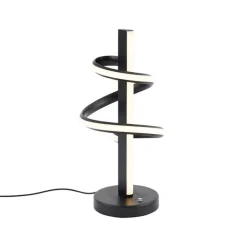 QAZQA Led-Tischleuchten|Tischlampen*Design-Tischleuchte schwarz inkl. LED dimmbar - Rolla