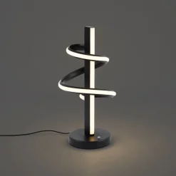 QAZQA Led-Tischleuchten|Tischlampen*Design-Tischleuchte schwarz inkl. LED dimmbar - Rolla