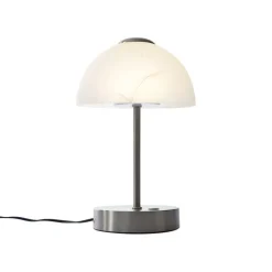 QAZQA Led-Tischleuchten|Tischlampen*Design-Tischleuchte Stahl mit Opalglas inkl. LED Dimmbar - Joya