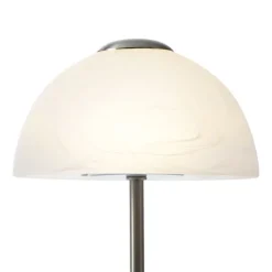 QAZQA Led-Tischleuchten|Tischlampen*Design-Tischleuchte Stahl mit Opalglas inkl. LED Dimmbar - Joya