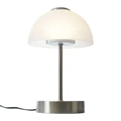 QAZQA Led-Tischleuchten|Tischlampen*Design-Tischleuchte Stahl mit Opalglas inkl. LED Dimmbar - Joya