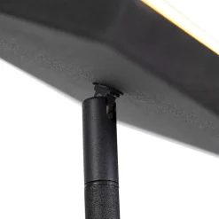 QAZQA Schlafzimmerlampen|Wohnzimmerlampen*Design-Uplighter Jazzy mit Leselampe eckig schwarz