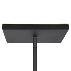 QAZQA Schlafzimmerlampen|Wohnzimmerlampen*Design-Uplighter Jazzy mit Leselampe eckig schwarz