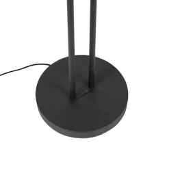 QAZQA Schlafzimmerlampen|Wohnzimmerlampen*Design-Uplighter Jazzy mit Leselampe eckig schwarz