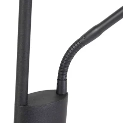 QAZQA Schlafzimmerlampen|Wohnzimmerlampen*Design-Uplighter Jazzy mit Leselampe eckig schwarz