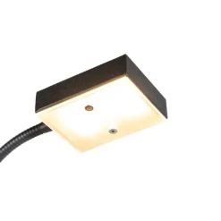 QAZQA Schlafzimmerlampen|Wohnzimmerlampen*Design-Uplighter Jazzy mit Leselampe eckig schwarz