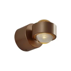 QAZQA Led-Wandleuchten|Wandleuchten*Design-Wandleuchte Dunkelbronze inkl. LED IP44 - Lens