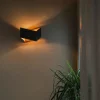QAZQA Schlafzimmerlampen|Küchenlampen*Design-Wandleuchte grau mit Kupfer-Interieur - Fold