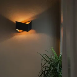QAZQA Schlafzimmerlampen|Küchenlampen*Design-Wandleuchte grau mit Kupfer-Interieur - Fold
