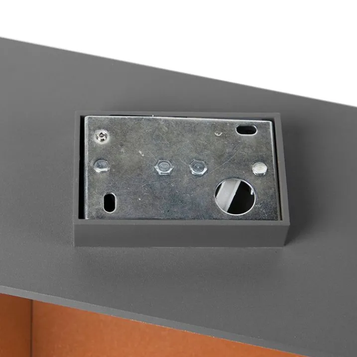 QAZQA Schlafzimmerlampen|Küchenlampen*Design-Wandleuchte grau mit Kupfer-Interieur - Fold