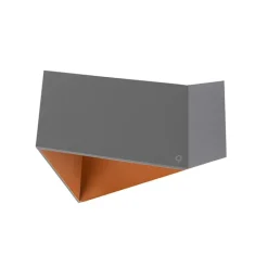 QAZQA Schlafzimmerlampen|Küchenlampen*Design-Wandleuchte grau mit Kupfer-Interieur - Fold