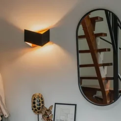 QAZQA Schlafzimmerlampen|Küchenlampen*Design-Wandleuchte grau mit Kupfer-Interieur - Fold