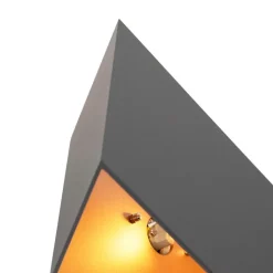 QAZQA Schlafzimmerlampen|Küchenlampen*Design-Wandleuchte grau mit Kupfer-Interieur - Fold