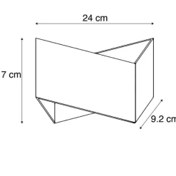 QAZQA Schlafzimmerlampen|Küchenlampen*Design-Wandleuchte grau mit Kupfer-Interieur - Fold