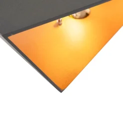 QAZQA Schlafzimmerlampen|Küchenlampen*Design-Wandleuchte grau mit Kupfer-Interieur - Fold