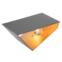 QAZQA Schlafzimmerlampen|Küchenlampen*Design-Wandleuchte grau mit Kupfer-Interieur - Fold