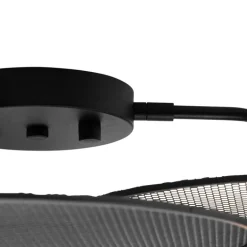 QAZQA Wandleuchten|Wohnzimmerlampen*Design-Wandleuchte schwarz mit Netz 3-flammig – Jane