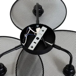 QAZQA Wandleuchten|Wohnzimmerlampen*Design-Wandleuchte schwarz mit Netz 3-flammig – Jane