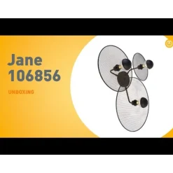 QAZQA Wandleuchten|Wohnzimmerlampen*Design-Wandleuchte schwarz mit Netz 3-flammig – Jane