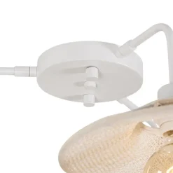 QAZQA Wandleuchten|Wohnzimmerlampen*Design-Wandleuchte weiß mit Stoff 3-flammig – Jane