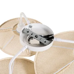 QAZQA Wandleuchten|Wohnzimmerlampen*Design-Wandleuchte weiß mit Stoff 3-flammig – Jane