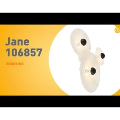 QAZQA Wandleuchten|Wohnzimmerlampen*Design-Wandleuchte weiß mit Stoff 3-flammig – Jane