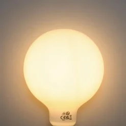 LUEDD Led Lampen*Dimmbare E27 LED-Glühbirne Opal G125 5W 450lm 2200K