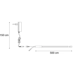 Trio Leuchten Led Lampen|Led-Streifen*Dimmbares LED-Band 5 Meter RGBW 20W 1600LM 3000K