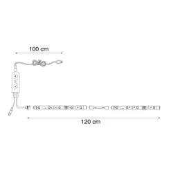 Trio Leuchten Led Lampen|Led-Streifen*Dimmbares LED-Band 1,2 Meter RGBW 2,5W