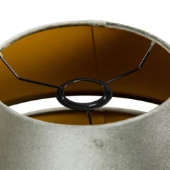 QAZQA Lampenschirme*Doppelter Samtlampenschirm Grün mit goldener Innenseite