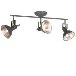 QAZQA Deckenstrahler|Aufbaustrahler*Drehbarer und neigbarer Industriestrahler in Anthrazit - Tommy 3