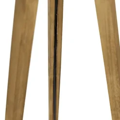QAZQA Stehlampen|Wohnzimmerlampen*Dreibeinstativ Vintage Holz mit Haube Pfauengrün 50 cm - Dreibeinstativ Classic