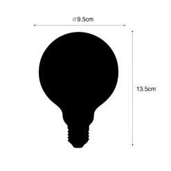 LUEDD Led Lampen*E27 dimmbar in Kelvin LED-Lampe G95 Milchglas 4W 430 lm 2200-4000K